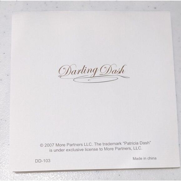 2007 Patricia Darling Dash Heart Pin Brooch With Blank Inside Card NEW Worn Box - Picture 4 of 10